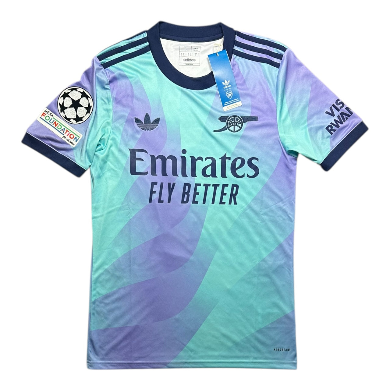 Arsenal Football Shirt 2024/2025 Third White UCL BNWT (S)