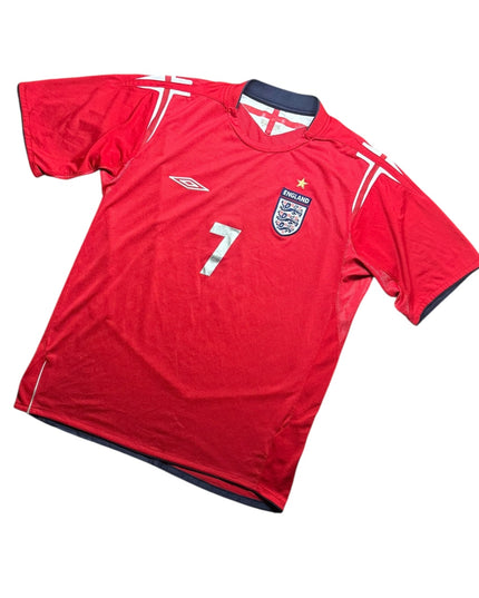 England Football Shirt Away 2006/2008 Beckham 7 (L)