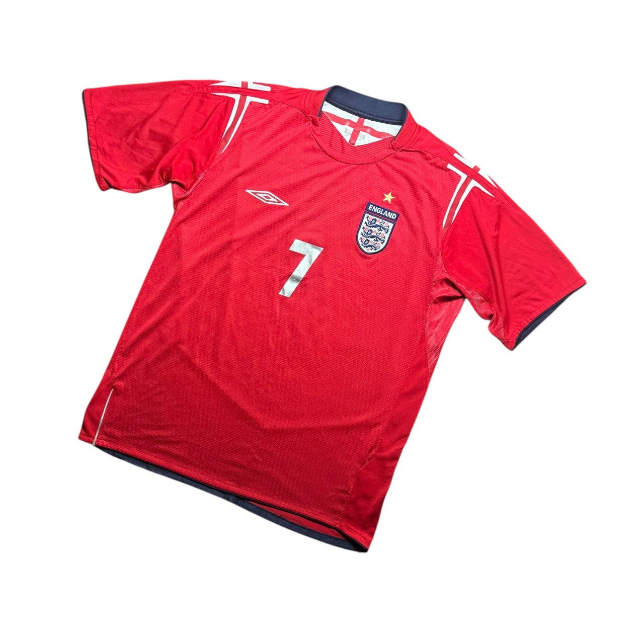 England Football Shirt Away 2006/2008 Beckham 7 (L)