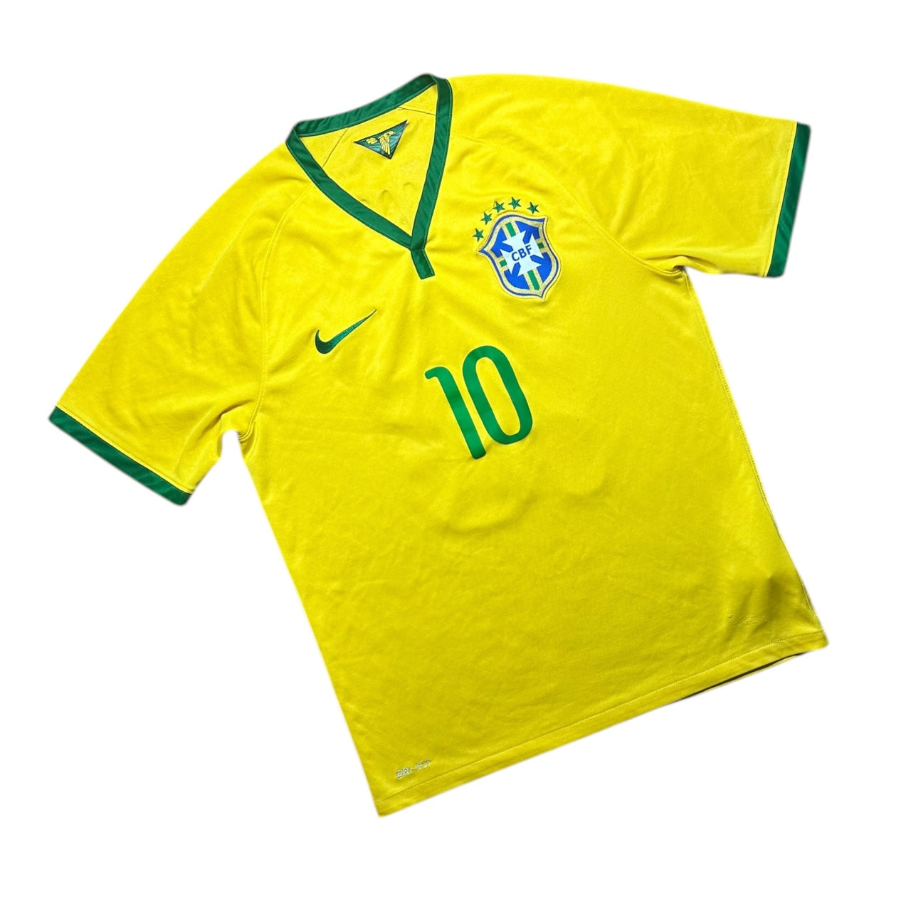 Brazil Football Shirt 2014/2015 Home Neymar JR 10 (M)