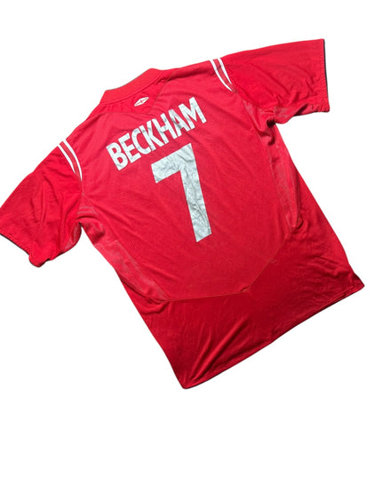 England Football Shirt Away 2006/2008 Beckham 7 (L)