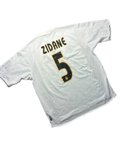 Real Madrid 2003/2004 Home Football Shirt Zidane 5 (L)