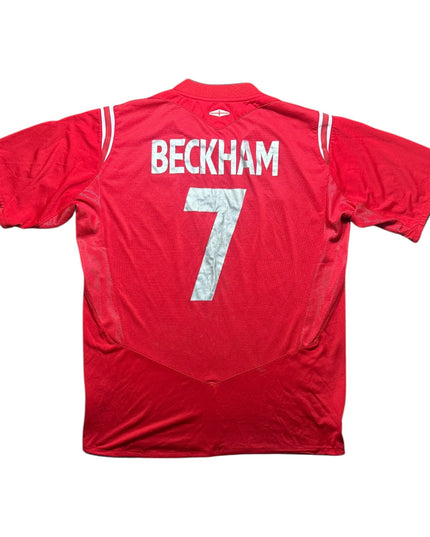 England Football Shirt Away 2006/2008 Beckham 7 (L)