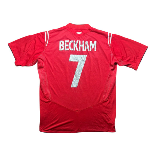 England Football Shirt Away 2006/2008 Beckham 7 (L)