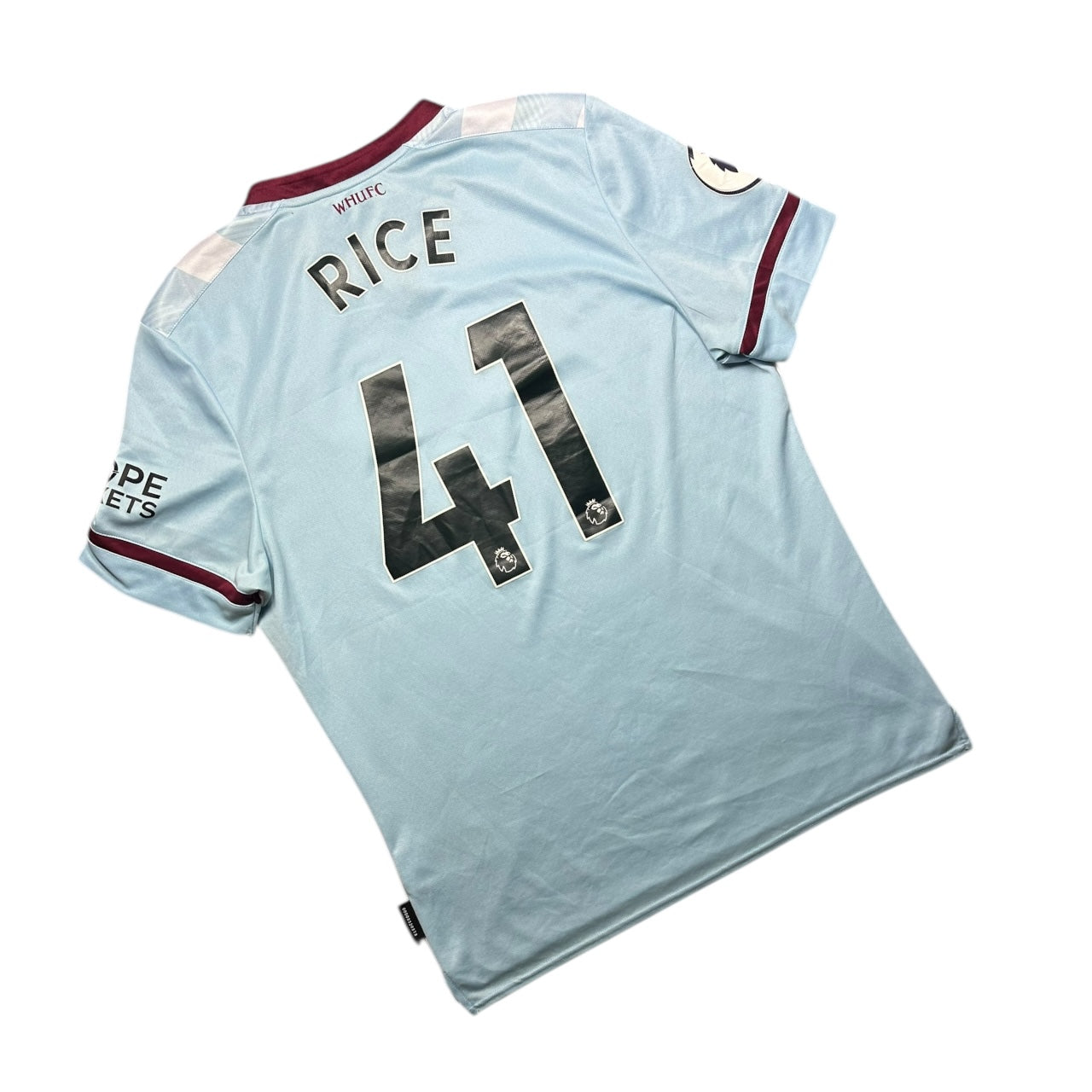 West Ham Football Shirt 2021/2022 Away Rice 41 (XL)