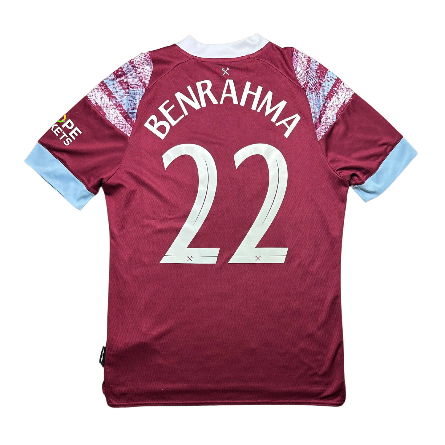 West Ham 2022/2023 Home Football Shirt Benrahma (22)