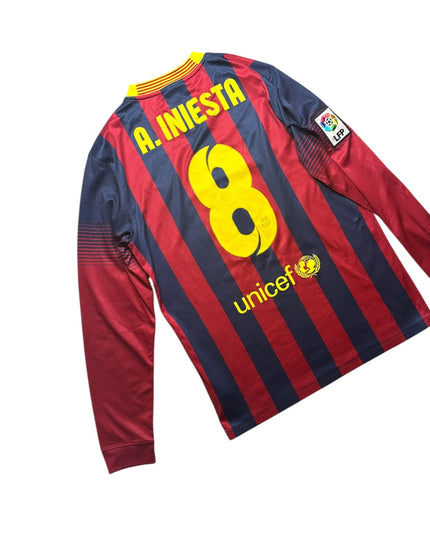 Barcelona Football Shirt Home 2013/2014 A.Iniesta 8 (S)