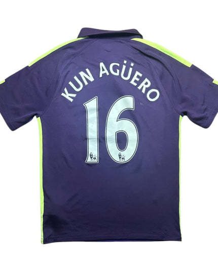 Manchester City Football Shirt 2014/2015 Third Kun Aguero 16 (M)