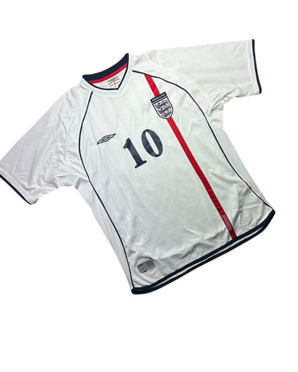 England Football Shirt 2002 Home Owen 10 (L)