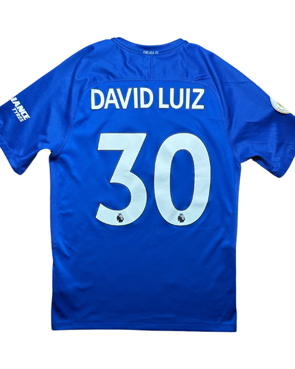 Chelsea FC 2017/2018 Home Football Shirt David Luiz (30)