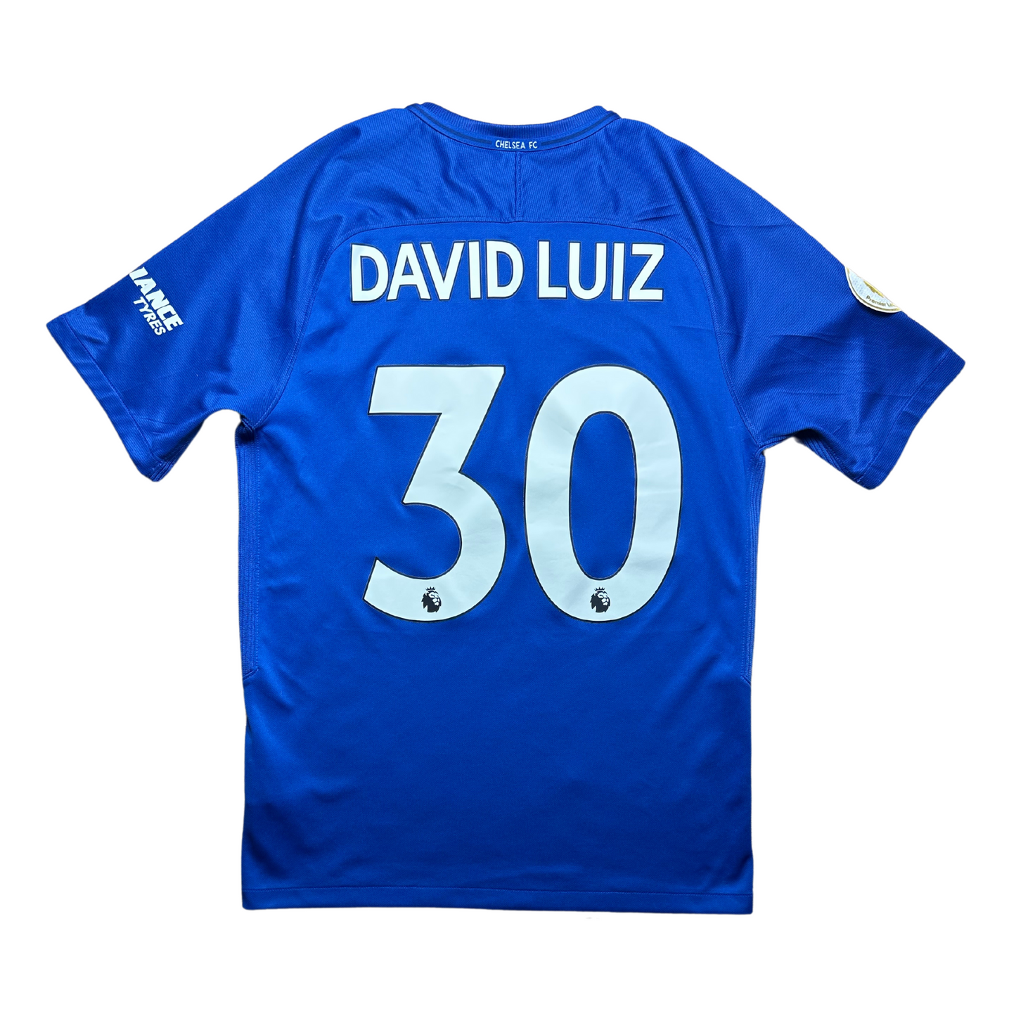 Chelsea FC 2017/2018 Home Football Shirt David Luiz (30)