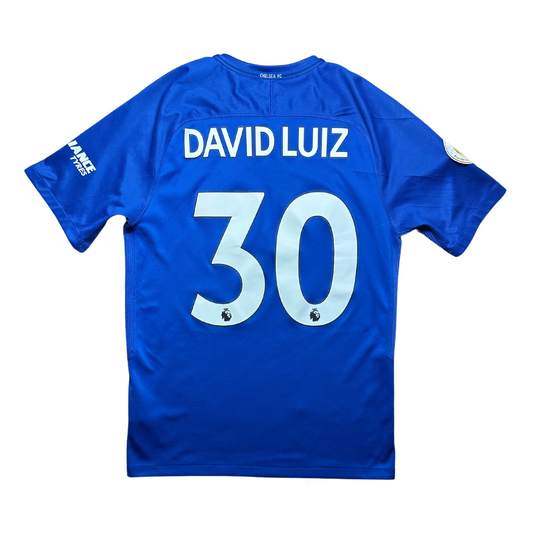 Chelsea FC 2017/2018 Home Football Shirt David Luiz (30)