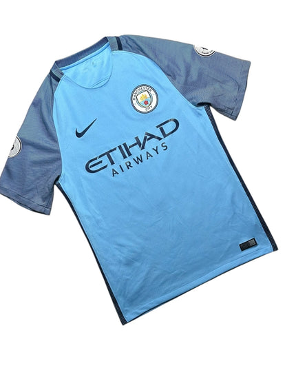 Manchester City Football Shirt 2017/2018 Home Kun Aguero 10 (S)