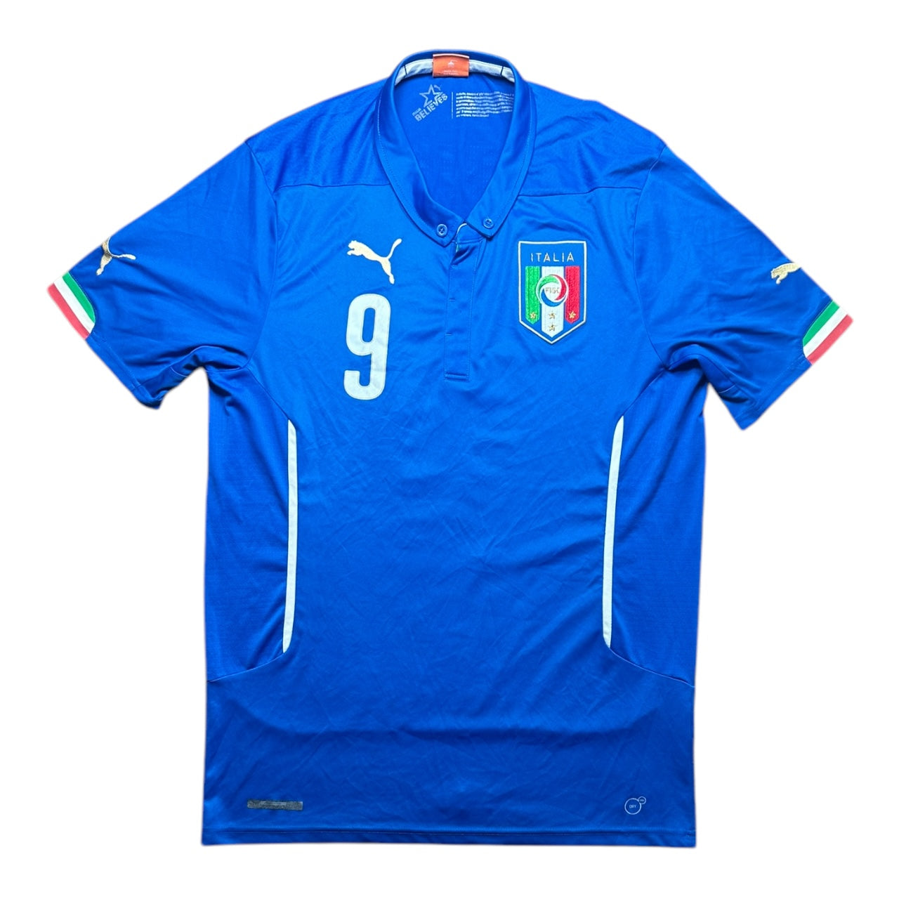 Italy Football Shirt 2014/2015 Home Balotelli 9 (L)