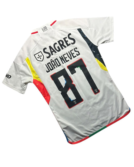 Benfica Football Shirt Away 2023/2024 Joao Neves 87 (S)