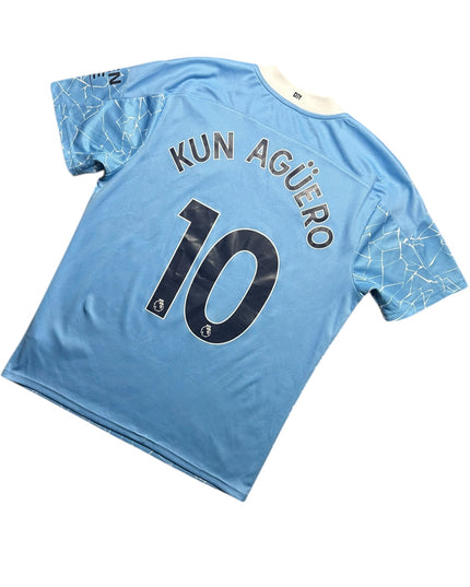 Manchester City Football Shirt Home 2020/2021 Kun Aguero 10 (L)
