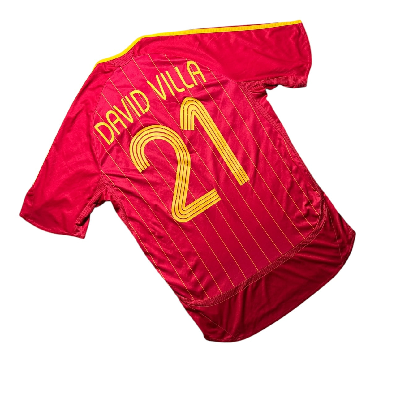 Spain Football Shirt 2006/2008 Home David Villa 21 (S)