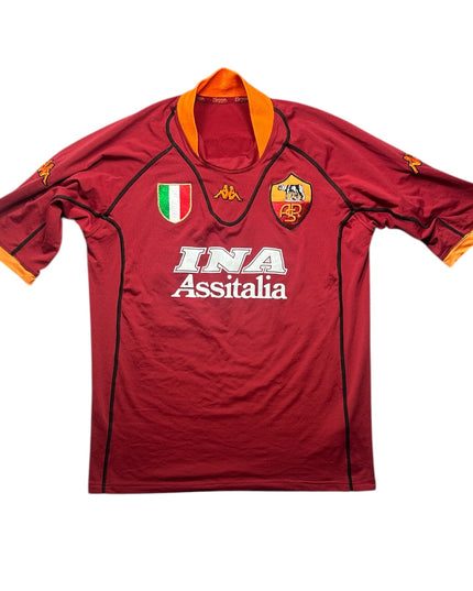 Roma Football Shirt Home 2001/2002 Batistuta 20 (XL)