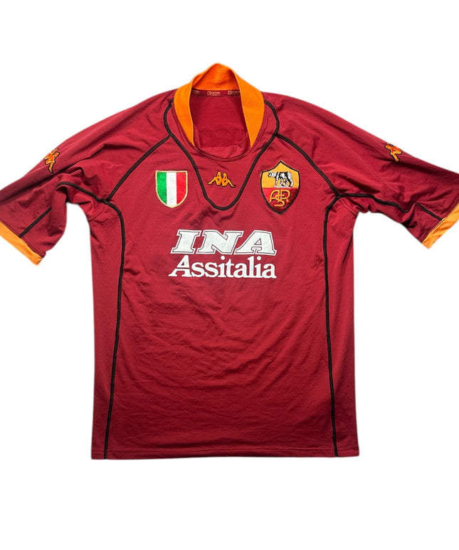 Roma Football Shirt Home 2001/2002 Batistuta 20 (XL)
