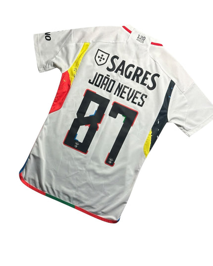 Benfica Football Shirt Away 2023/2024 Joao Neves 87 (S)