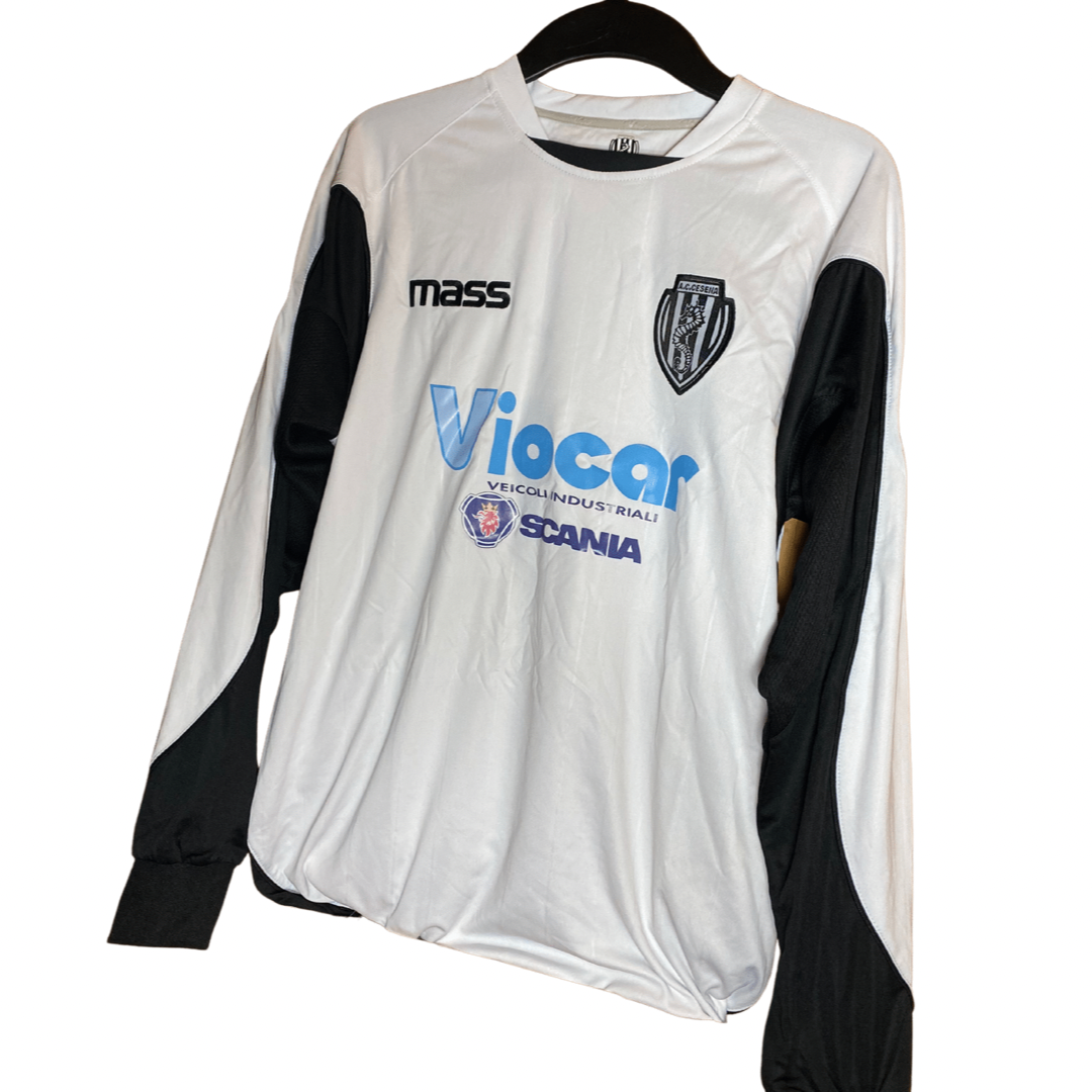 Size: Mens’s Small  Condition: 10/10 - BNWT  Authenticity: 100%   Notes: This shirt is from the season when Cesena won the Serie B on their ascension in the Italian Football League.   At Cavalier, we aim to provide the best quality football shirts from brands such as Nike, Adidas, Puma and New Balance for the lowest prices on the market. In football today, the prices of shirts have been highly inflated. As we love football shirts we aim to support you!